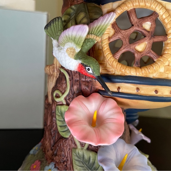 PARTYLITE Porcelain Tealight Candle Holder Tree Top Inn Bird Birdhouse NEW BOX - Picture 5 of 11